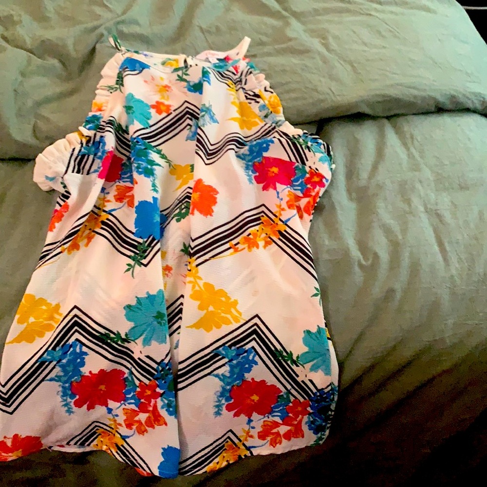 Multicolored halter top